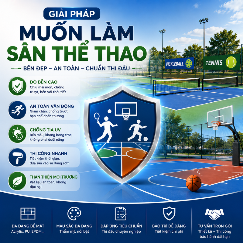 Sơn thể thao đa năng chuẩn thi đấu