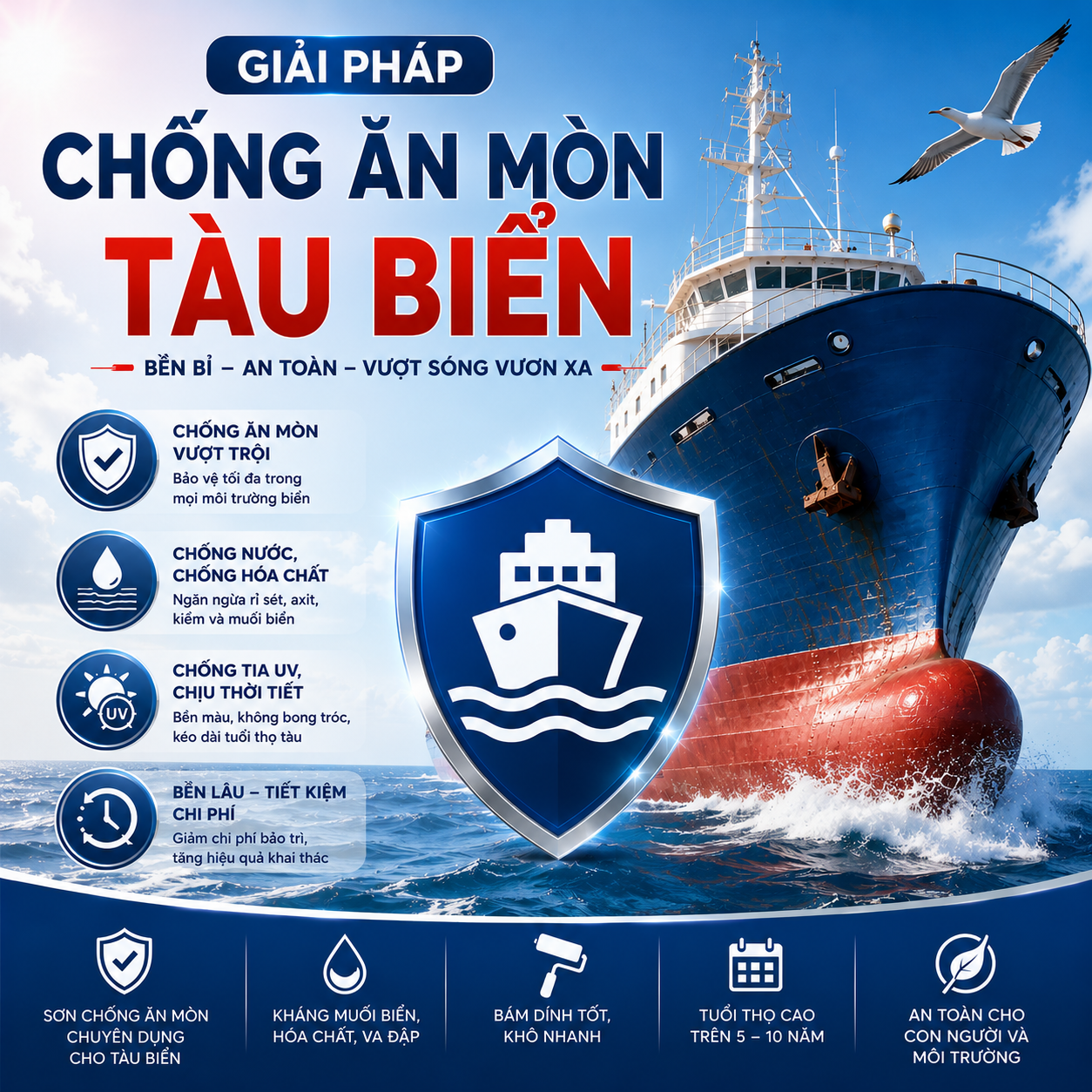 Sơn chống ăn mòn tàu biển