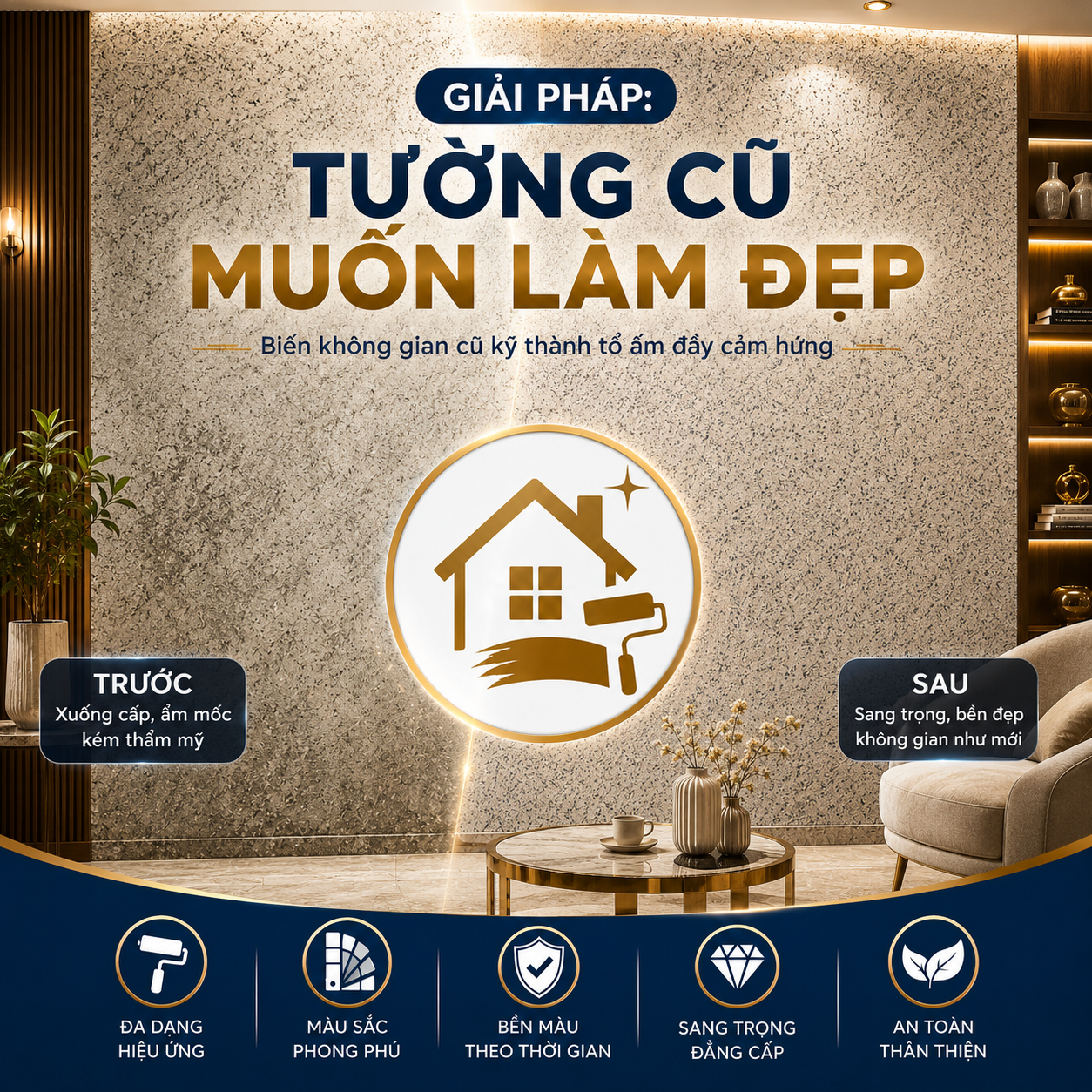 Làm đẹp cho tường cũ, mới