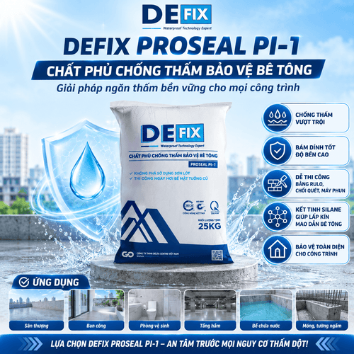 Chất Phủ Chống Thấm Bê Tông Cao Cấp DEFIX PI-1