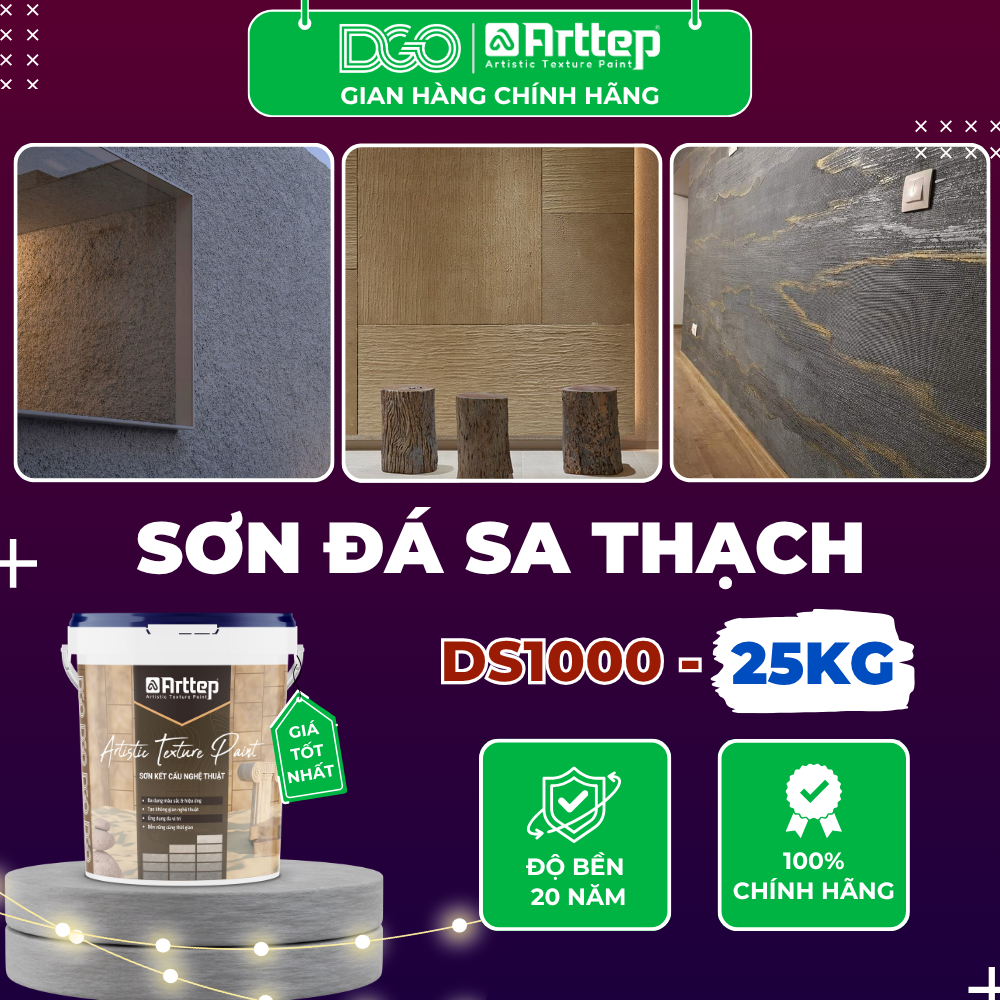Sơn Hiệu Ứng Đá Sa Thạch DS1000 – Hiệu Ứng Độc Đáo, Bền Đẹp