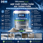 Hợp Chất Chống Thấm Cho Sân Thượng, Nhà Vệ Sinh, Bê Tông DEFIX TC-1/ST