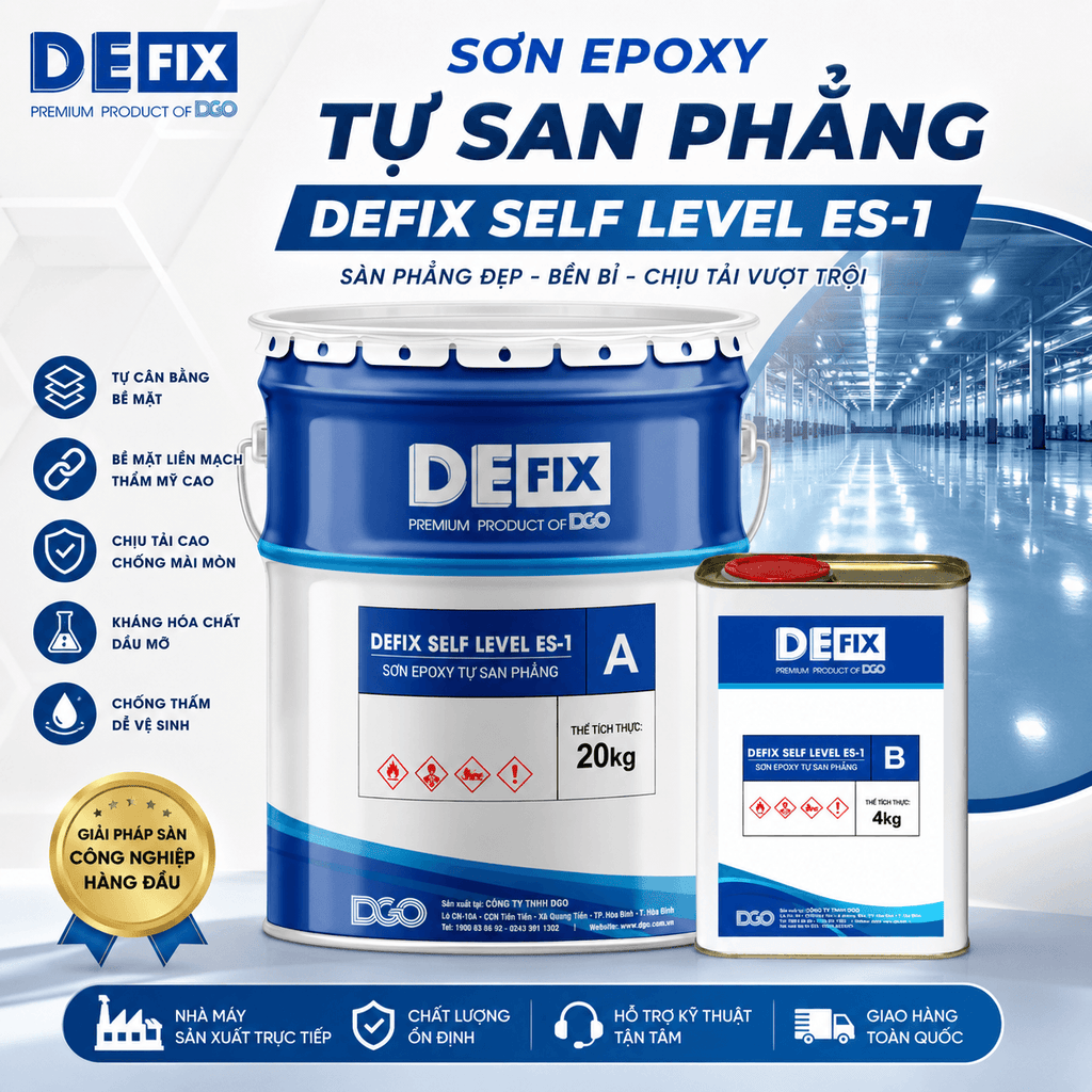 Sơn Epoxy Tự San Phẳng, Chịu Tải Cao, Chống Mài Mòn DEFIX ES-1