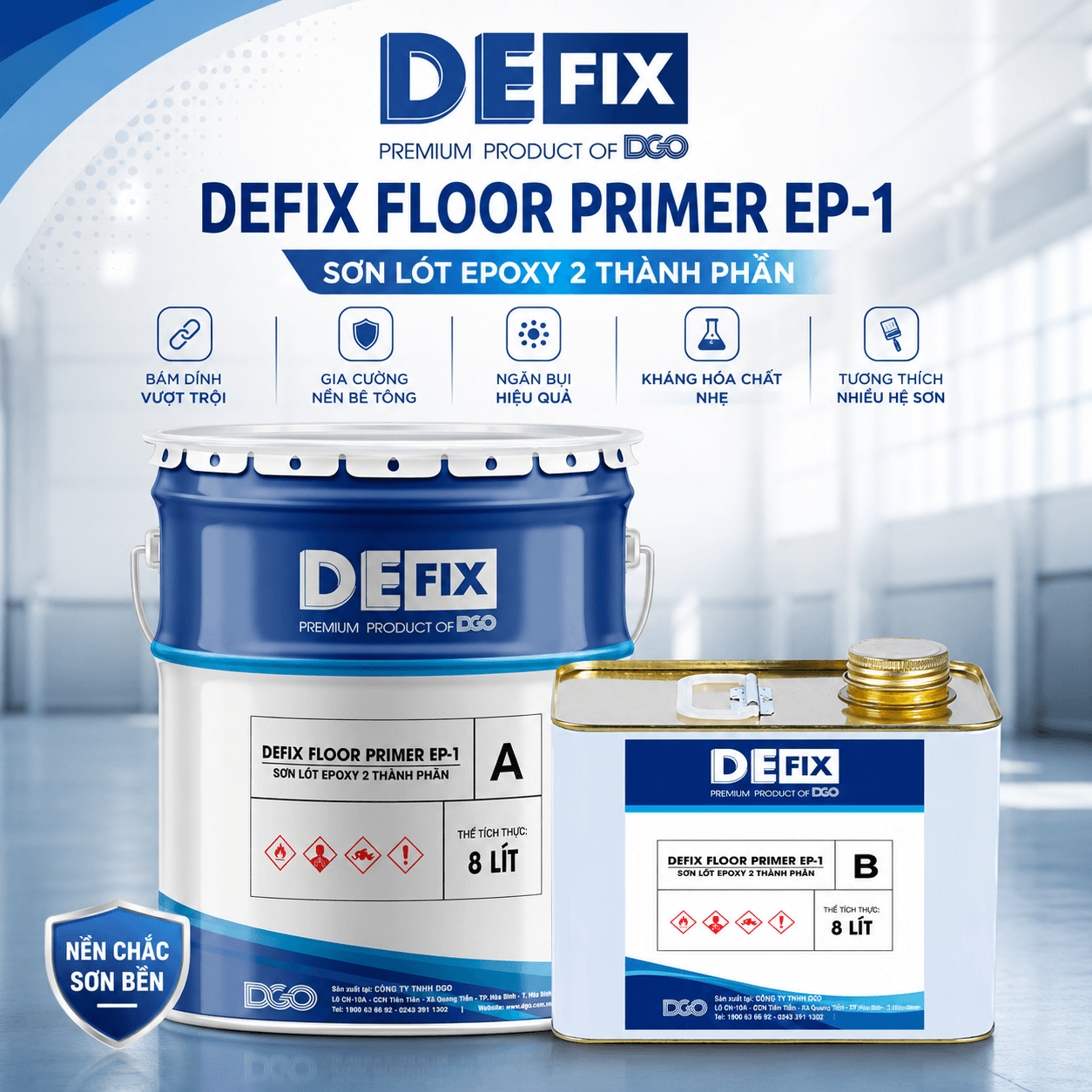 Sơn Lót Epoxy Tăng Bám Dính, Gia Cường Nền Bê Tông EP-1