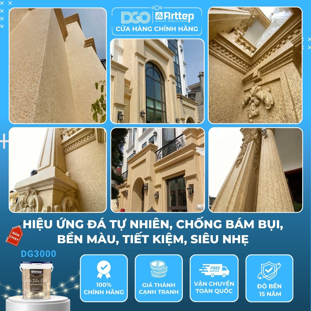 Sơn Đá Hoa Cương DG3000 – Thay Thế Đá Tự Nhiên, Tiết Kiệm Chi Phí