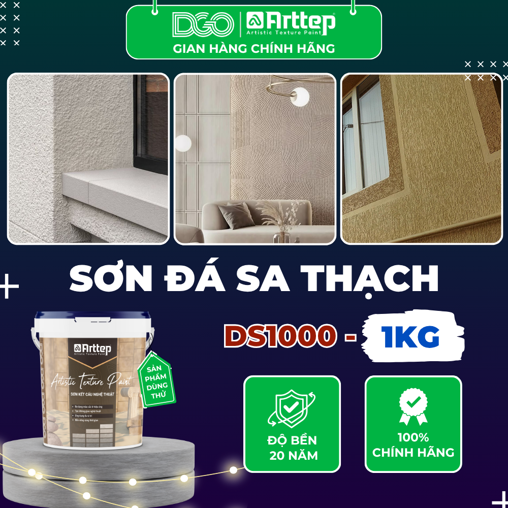 Sơn Hiệu Ứng Đá Sa Thạch DS1000 – Hiệu Ứng Độc Đáo, Bền Đẹp