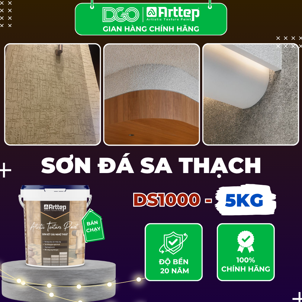 Sơn Hiệu Ứng Đá Sa Thạch DS1000 – Hiệu Ứng Độc Đáo, Bền Đẹp