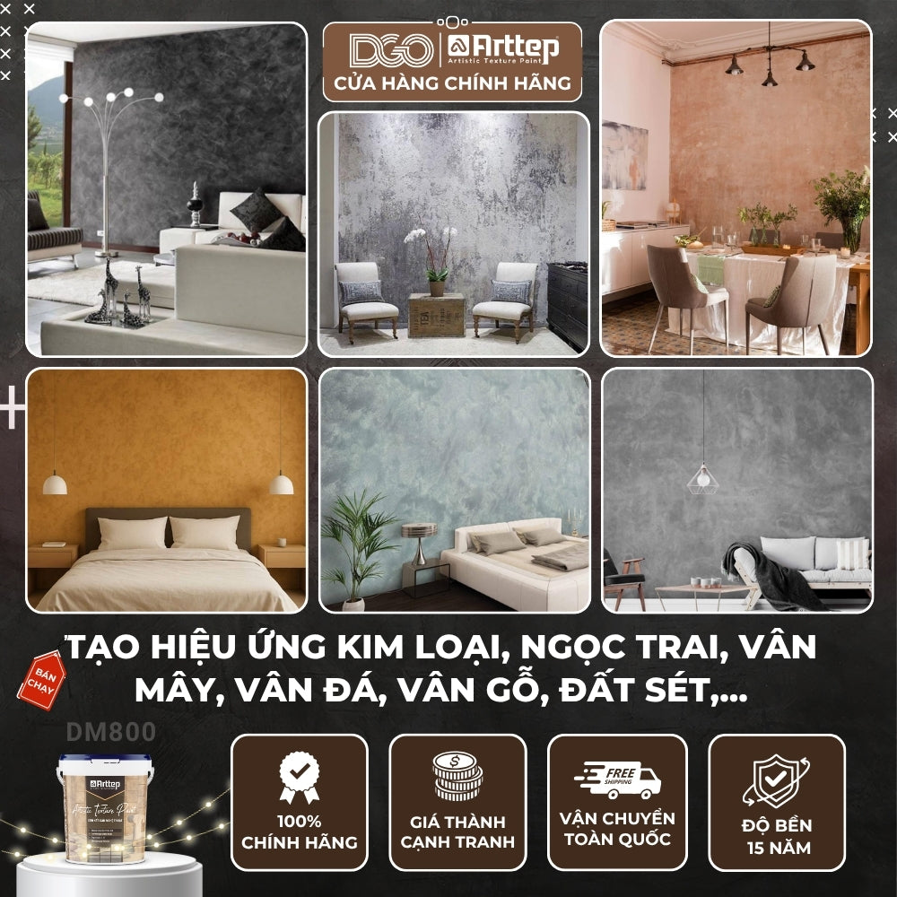Sơn Hiệu Ứng Bê Tông DGO ARTTEP MORTAR DM800 – Giải Pháp Hoàn Thiện Không Gian Hiện Đại